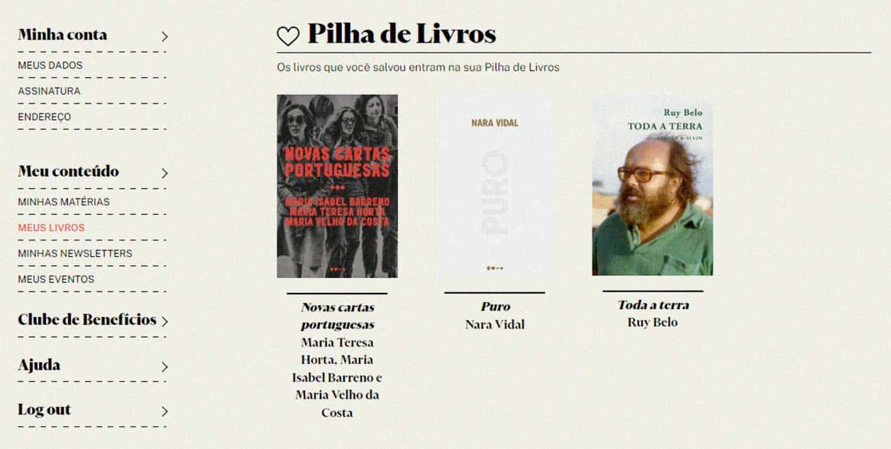 A revista dos livros está de casa nova Quatro cinco um